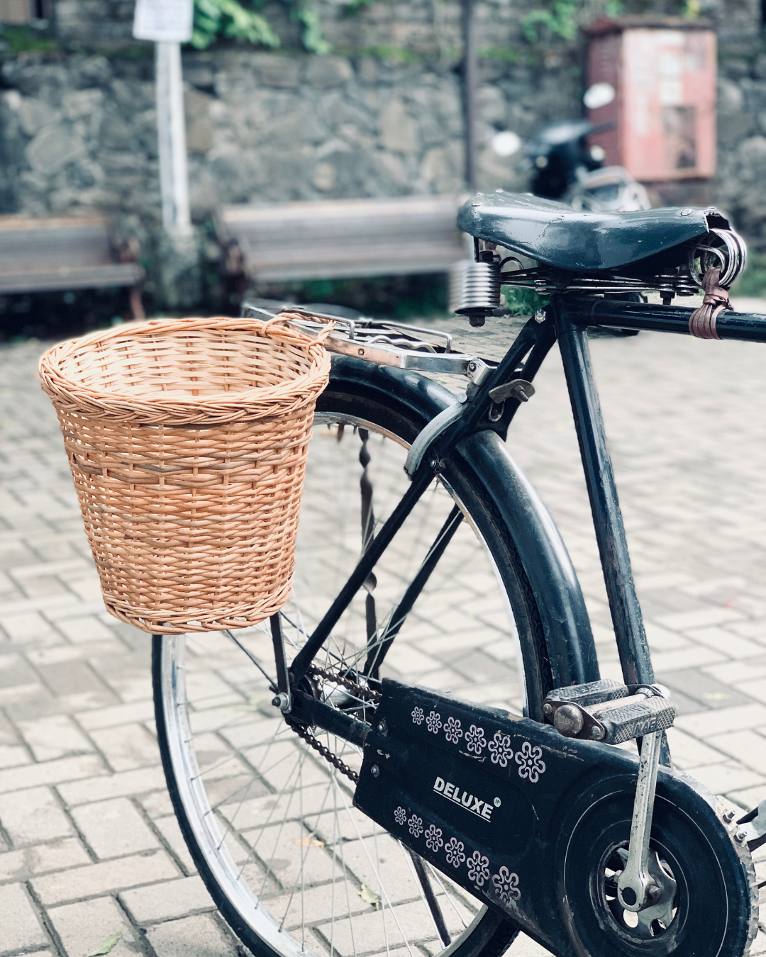 Old bike with discount basket