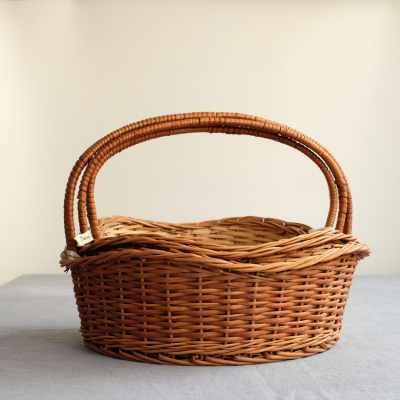 Round Wicker Gift Basket, Set of 3