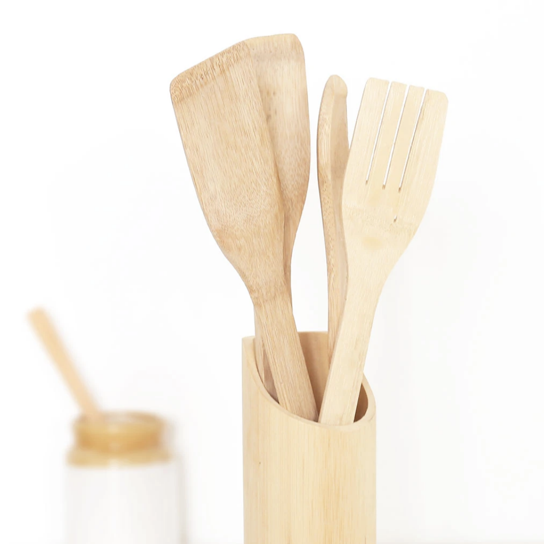 Natural Bamboo Scoops Set