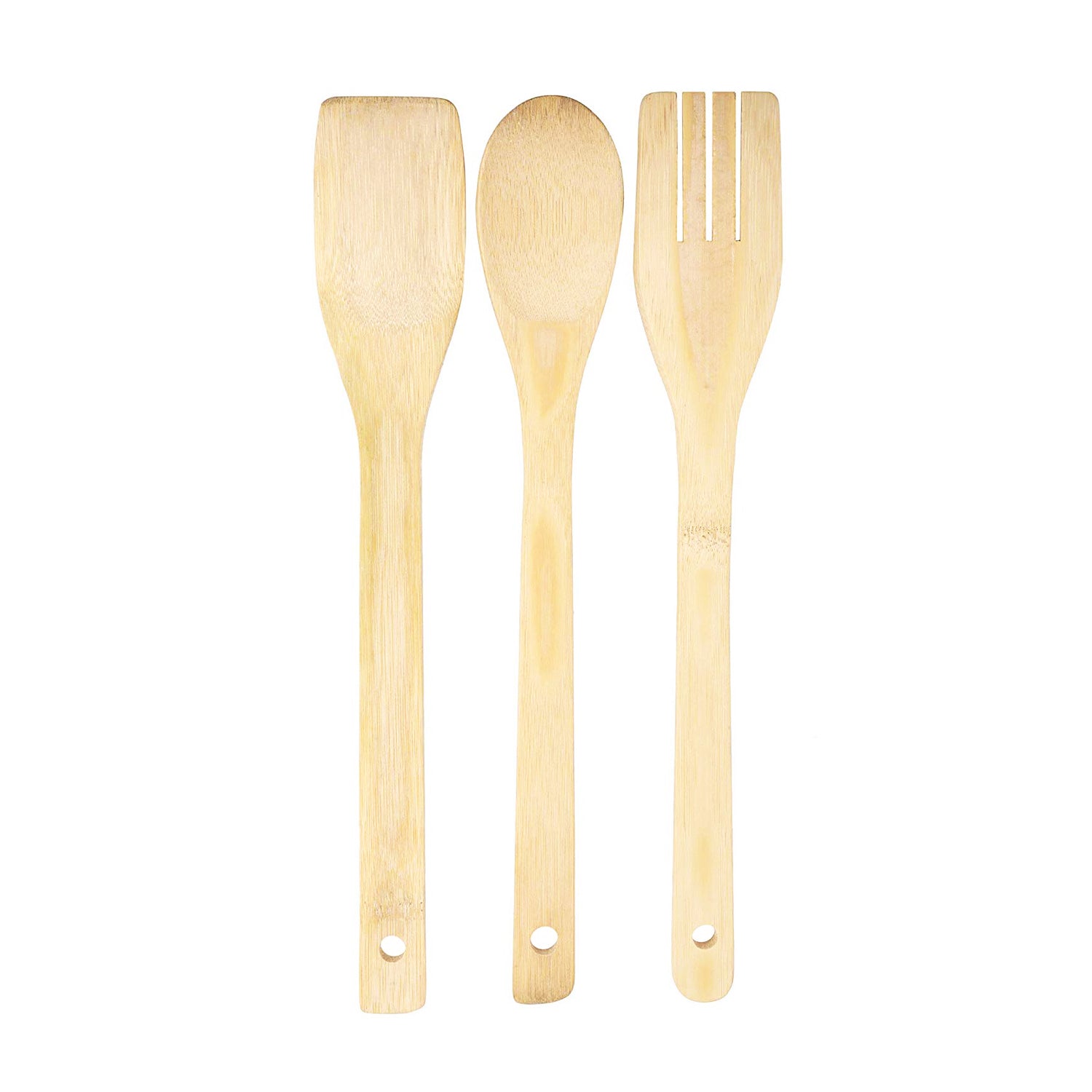 Daisylife Natural and Eco-friendly Bamboo Mixing and Serving Spoons for Salads