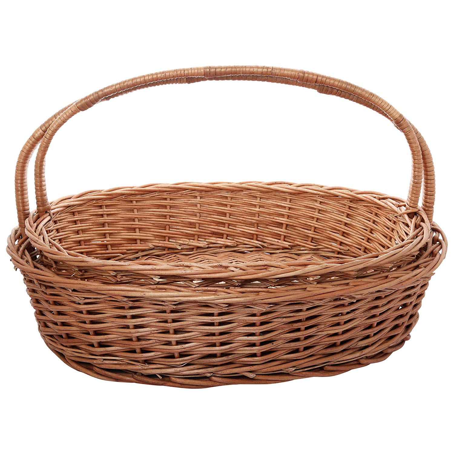 DAISYLIFE Natural Color and Eco-friendly Wicker Gifting and Multi-utility Basket with handle.