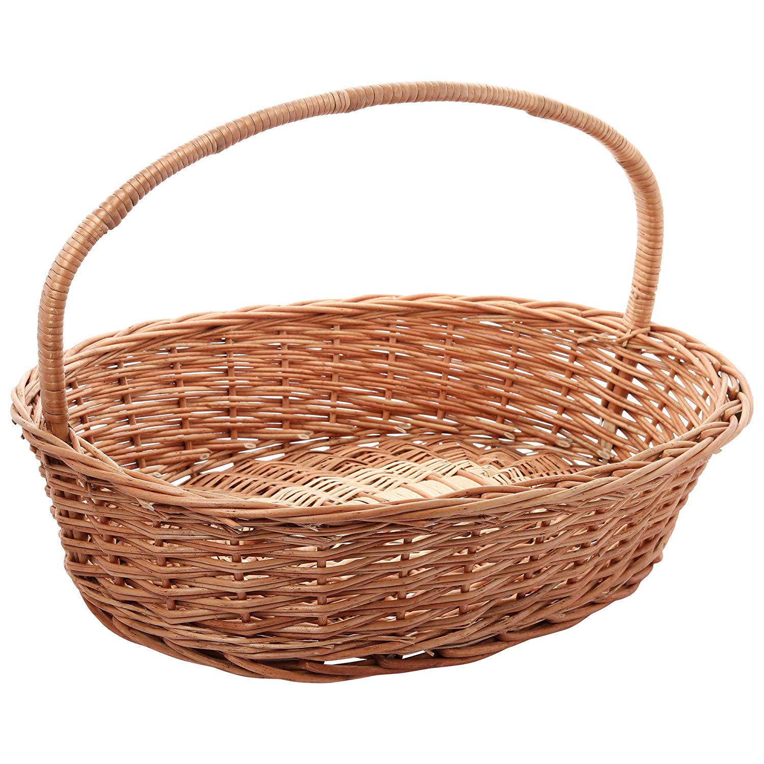 DAISYLIFE Natural Color and Eco-friendly Wicker Gifting and Multi-utility Basket with handle.