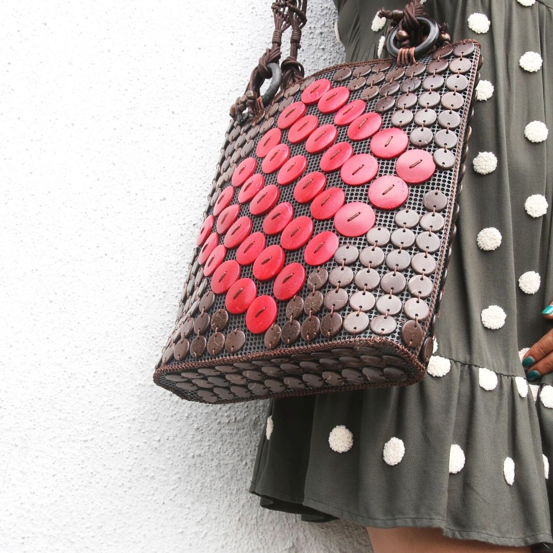 Rajasthani Embroidery Handbag For Women - Orange-Red – Vintage Gulley