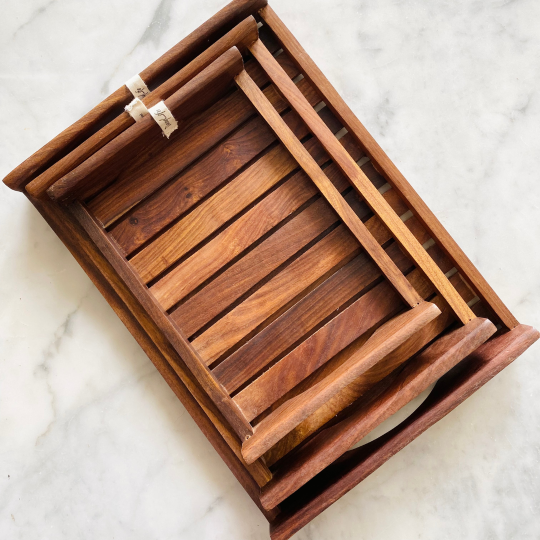 Natural Wooden antique tray.