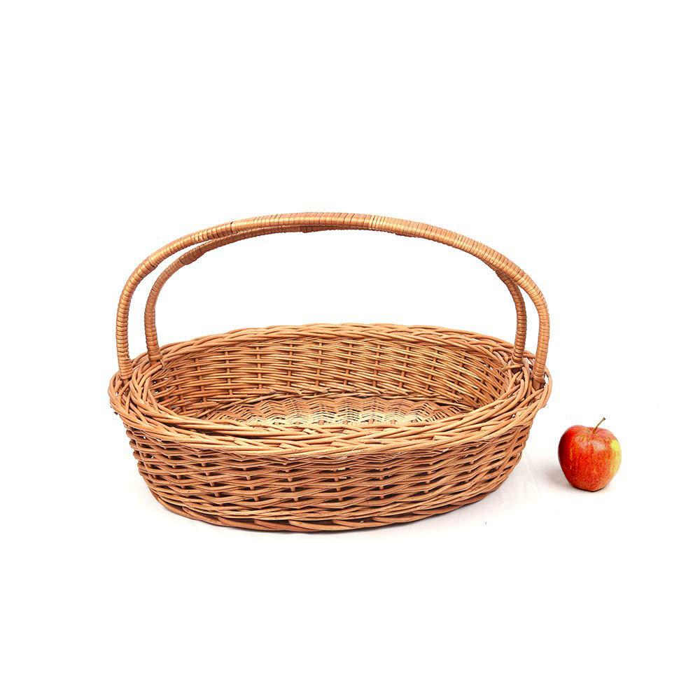 DAISYLIFE Natural Color and Eco-friendly Wicker Gifting and Multi-utility Basket with handle.