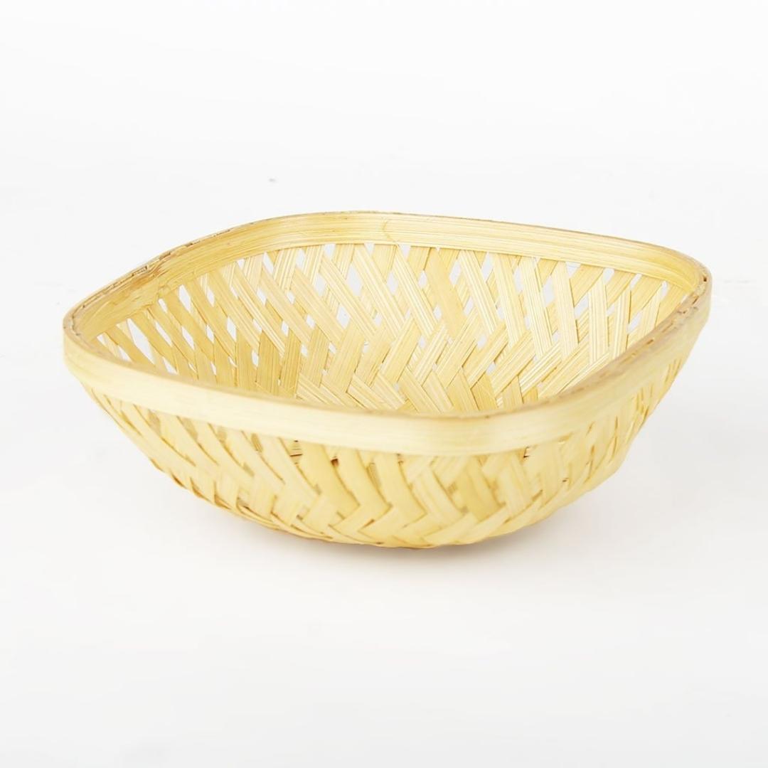 Square Bamboo Baskets, Set of 2