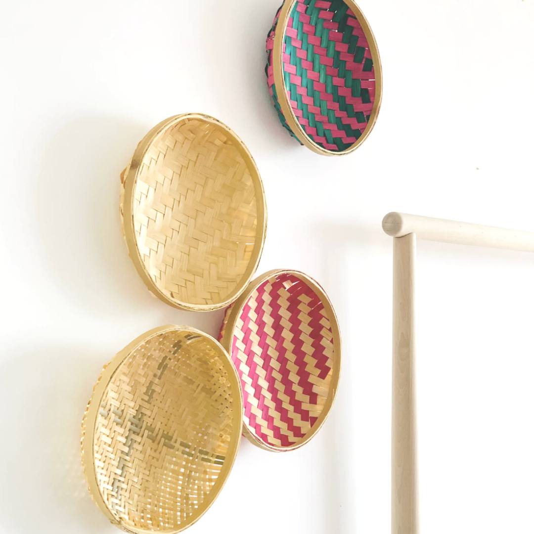 Side view of DaisyLife "Super Planet" Wall Plates baskets for wall installation/ wall décor.